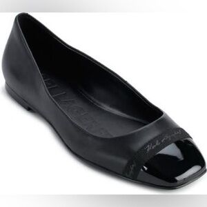 KARL LAGERFELD PARIS Women's Zayne Square-Toe Ballet Flats- Size 5.5